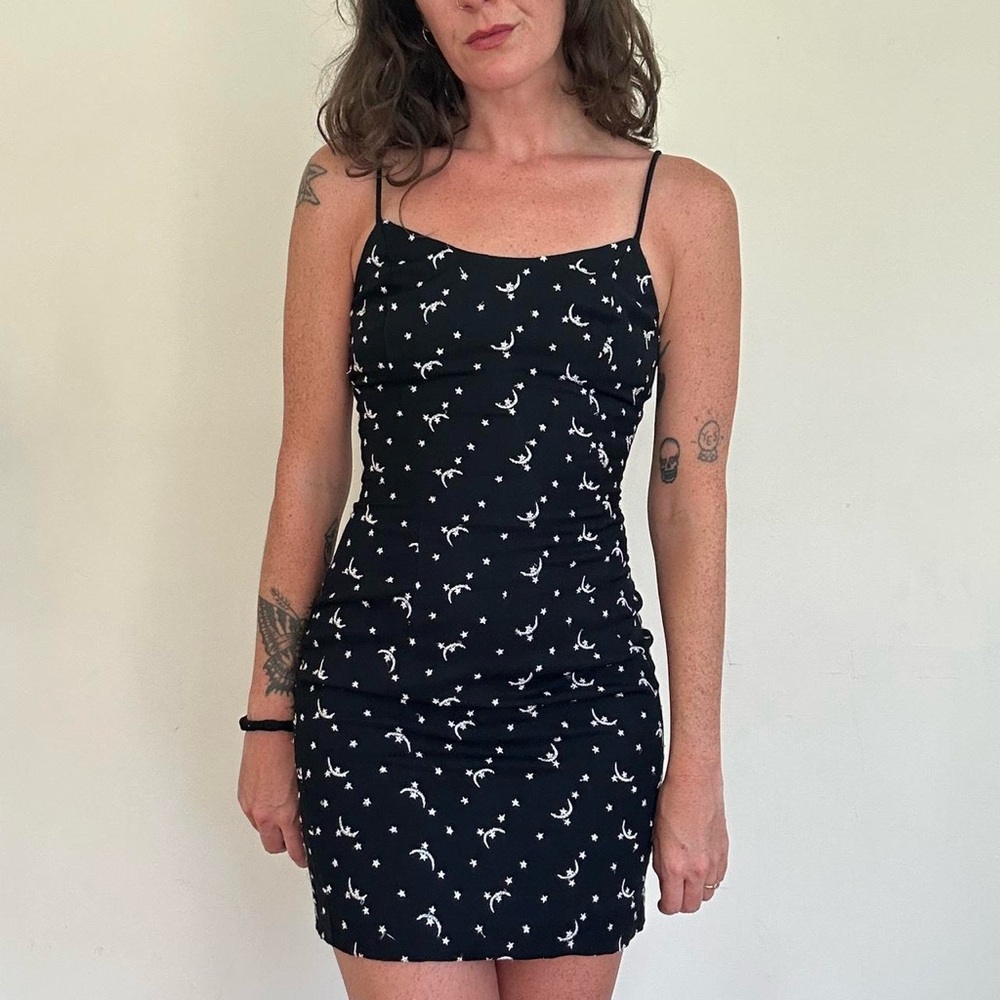 Vintage Gunne Sax celestial mini dress.